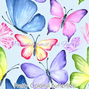 Pretty Colorful Butterflies - Fabric