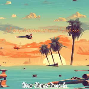 Starships Beach - Fabric