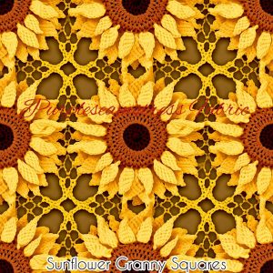 Sunflower Grannie Squares - Fabric