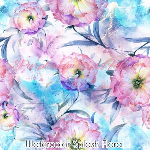Watercolor Splash Floral - Fabric