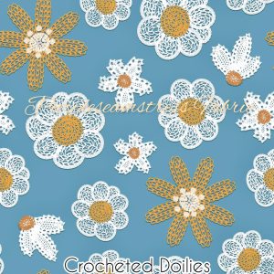 Faux Crocheted Doilies - Fabric