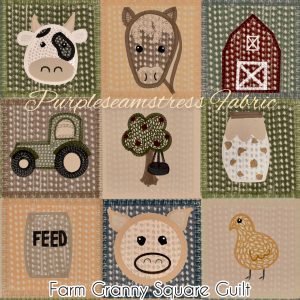 Faux Granny Square Quilt - Fabric