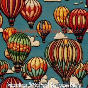 Faux Morning Stitched Balloon Ride - Fabric