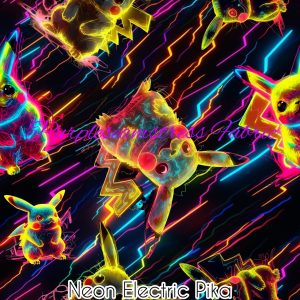 Neon Electric Pika - Fabric