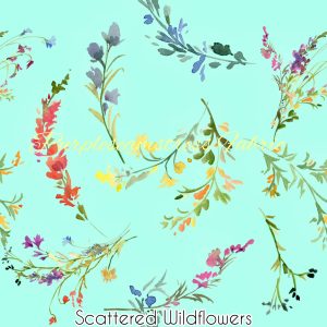 Scattered Wild Flowers - Fabric