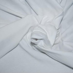 Solid White Bamboo Spandex - Fabric