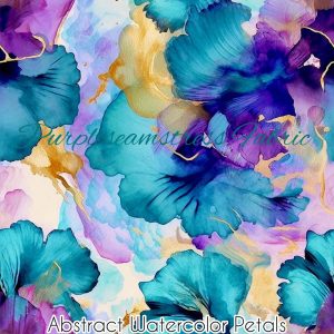 Abstract Watercolor Petals - Fabric