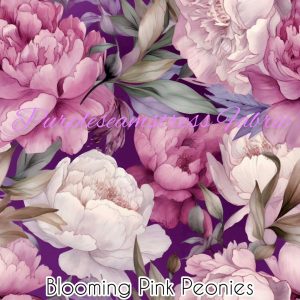 Blooming Pink Peonies - Fabric