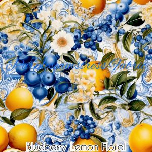 Blueberry Lemon Floral - Fabric