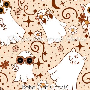 Boho Cat Ghosts - Fabric