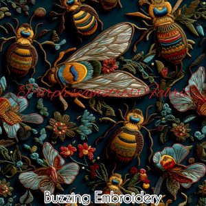 Faux Buzzing Embroidery - Fabric