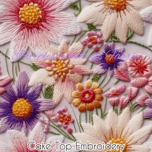 Faux Cake Top Embroidery - Fabric
