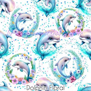 Dolphin Floral - Fabric