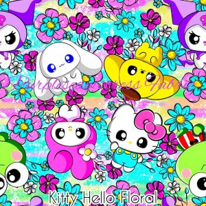 Kitty Hello Floral - Fabric