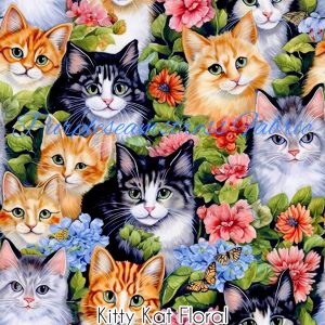 Kitty Kat Floral - Fabric