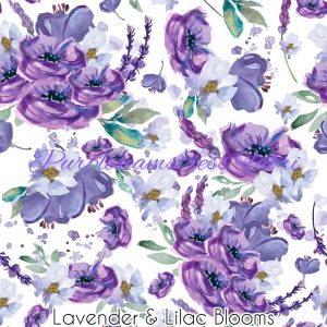 Lavender & Lilac Blooms - Fabric