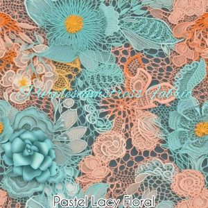 Faux Pastel Lacy Floral - Fabric