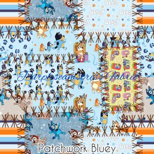 Patchwork Bluey - Fabric