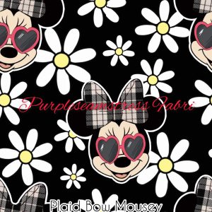 Plaid Bow Mousey - Fabric