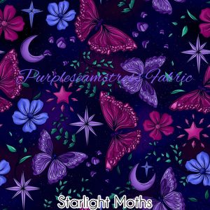 Starlight Moths - Fabric
