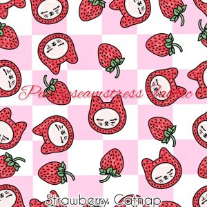 Strawberry Catnap - Fabric
