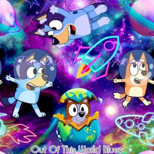 Out of This World Bluey - Fabric