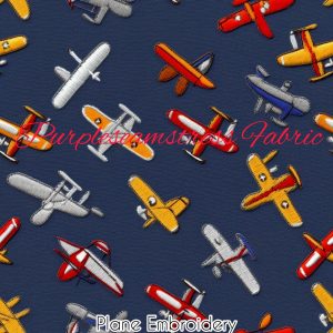 Faux Plane Embroidery - Fabric