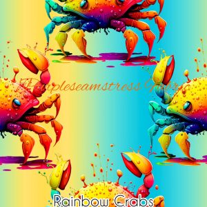 Rainbow Crabs - Fabric