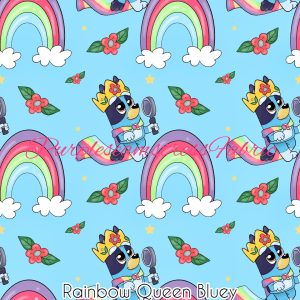 Rainbow Queen Bluey - Fabric
