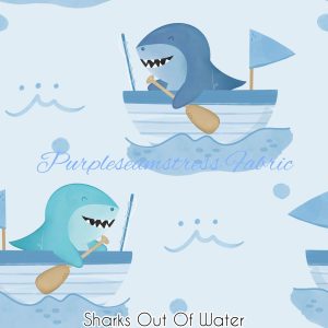 Sharks Out of Water - Fabric