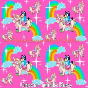 Unicorn Twinkle Bluey - Fabric
