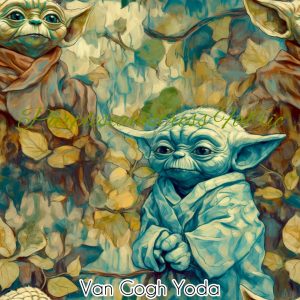 Van Gogh Yoda - Fabric