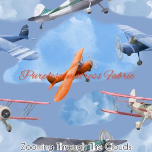 Zooming Through the Clouds - Fabric