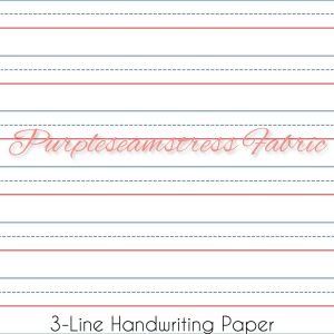 Back to school notebook paper - Fabric
