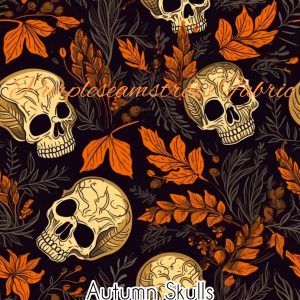Autumn Skulls - Fabric