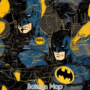 Batman Map - Fabric