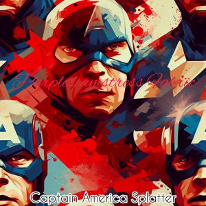 Captain America Splatter - Fabric