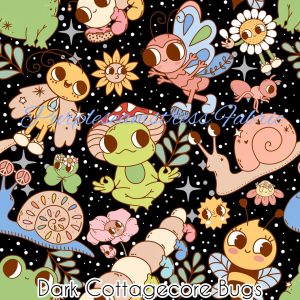 Dark Cottagecore Bugs - Fabric