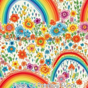 Fields of Rainbow Floral - Fabric