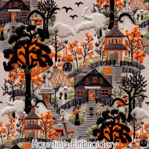 Faux Haunting Embroidery - Fabric