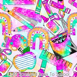 Light Sponged Back to School - Fabric