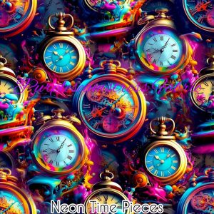 Neon Time Pieces - Fabric