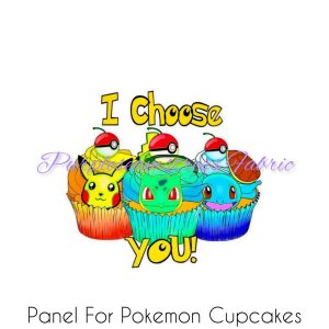 Panel For Pokemon Cupcakes - Fabric