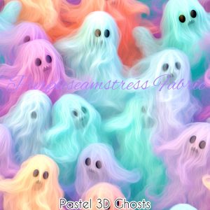 Pastel 3D Ghosts - Fabric