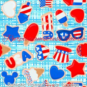 Patriotic Painted Sugar Cookies - Fabric