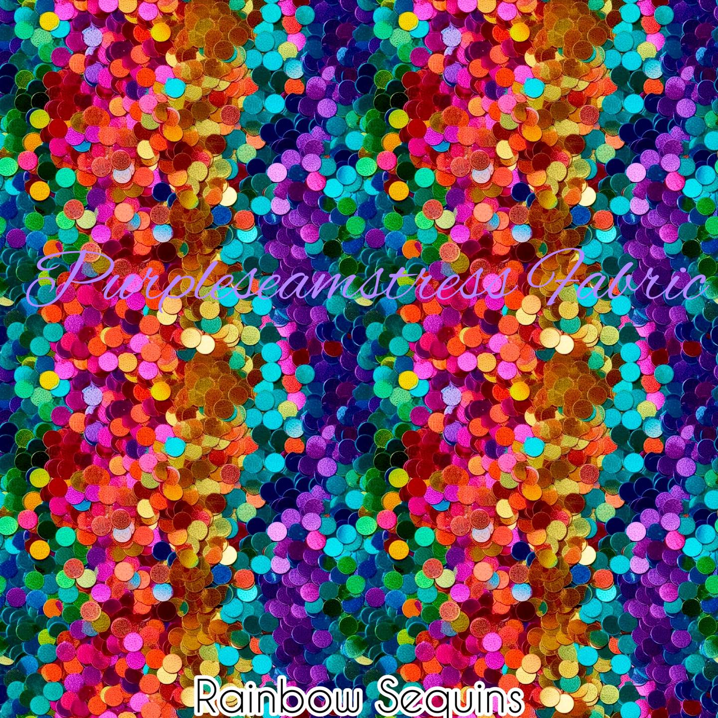 Faux Rainbow Sequins – Purpleseamstress Fabric
