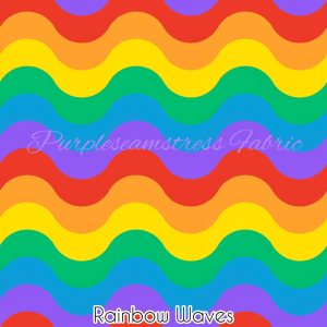 Rainbow Waves - Fabric
