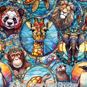 Stained Glass Animal Kingdom - Fabric