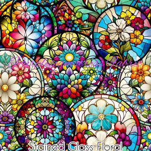 Stained Glass Floral - Fabric