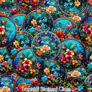 Tropical Stained Glass - Fabric